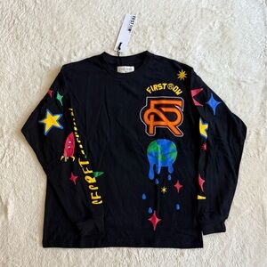 Men’s Graphic Long Sleeve Shirt, First Row, NWT